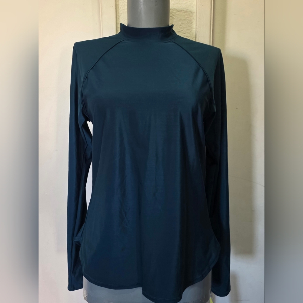All In Motion Girls 1 Pc Swim Shirt Teal Green Size Large. Nwt.